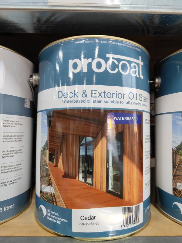Procoat WB Deck & Exterior Oil Stain Natural Cedar 5L