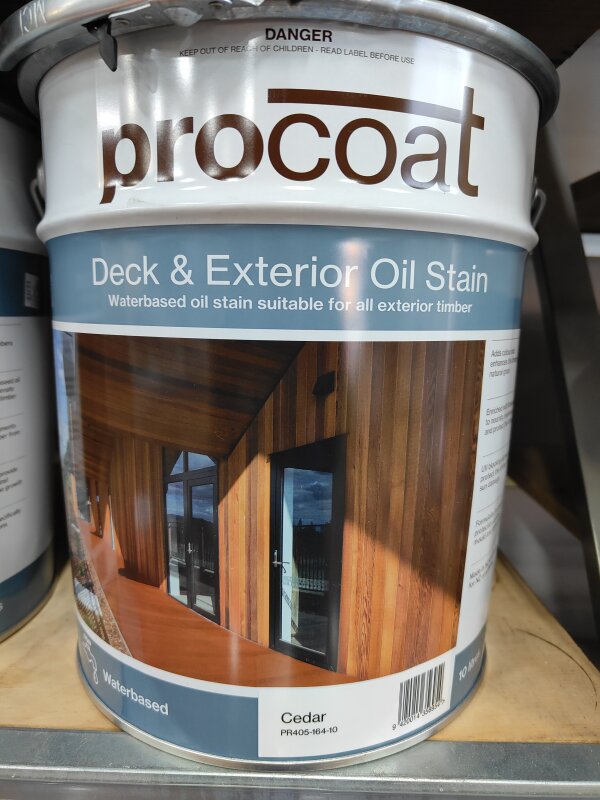 Procoat WB Deck & Exterior Oil Stain Natural Cedar 10L