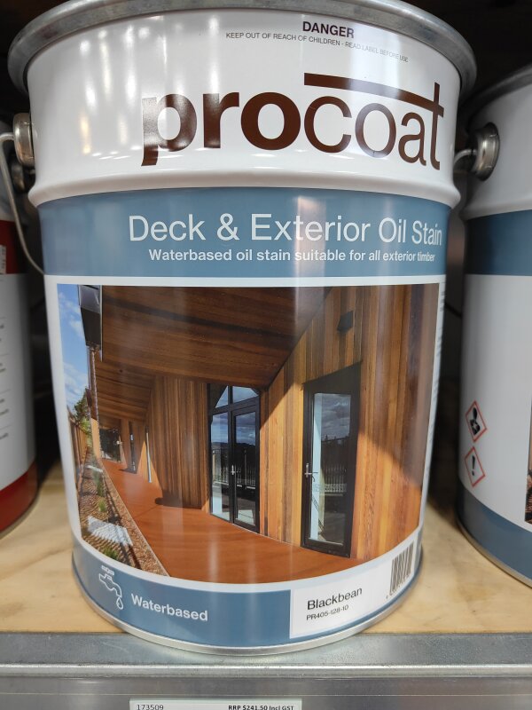 Procoat WB Deck & Exterior Oil Stain Blackbean 10L