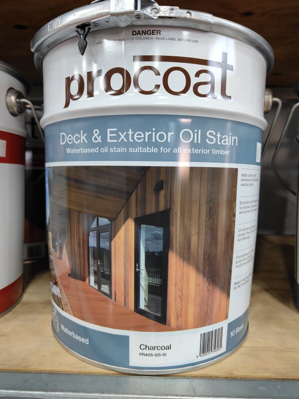 Procoat WB Deck & Exterior Oil Stain Charcoal 10L