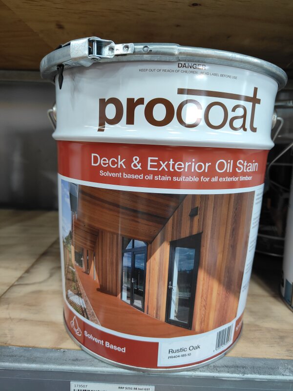 Procoat OB Deck & Exterior Oil Stain Rustic Oak 10L