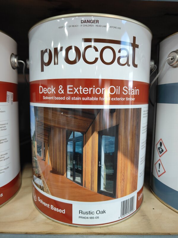 Procoat OB Deck & Exterior Oil Stain Rustic Oak 5L