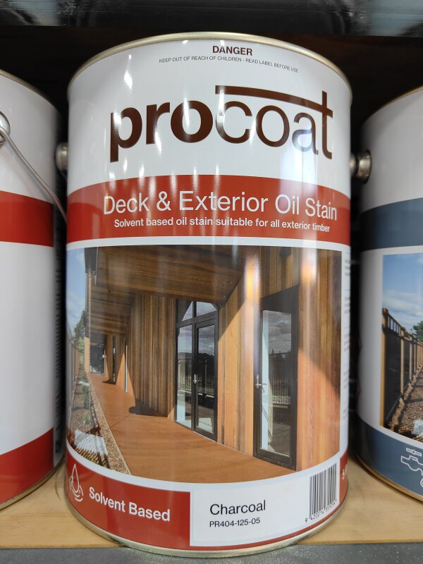 Procoat OB Deck & Exterior Oil Stain Charcoal 5L
