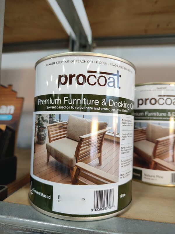 Procoat Premium Furniture & Deck Oil Natural Kwila 1L