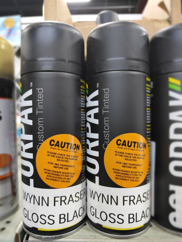 WYNN FRASER AEROSOL - GLOSS BLACK