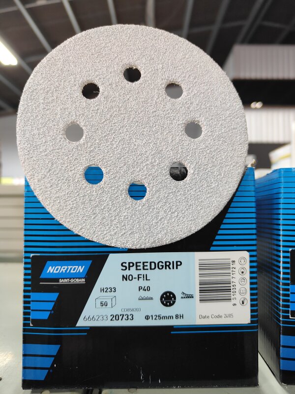 NO Speedgrip Discs 125mm P40 8H H233 White