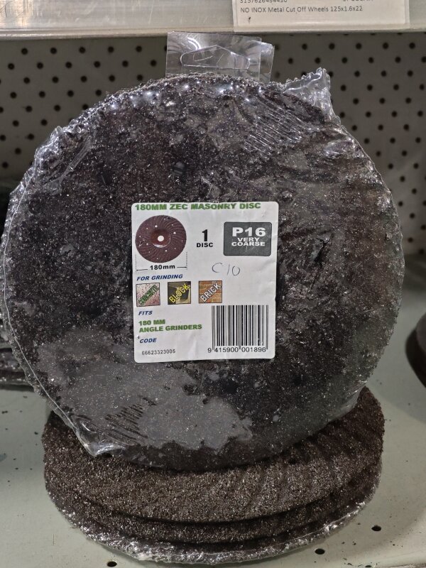 ZEC DISCS PLASTIC BACKED 178MM X 22MM MASONARY SC16