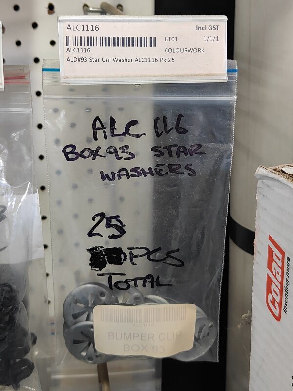 ALD#93 Star Uni Washer ALC1116 Pkt25