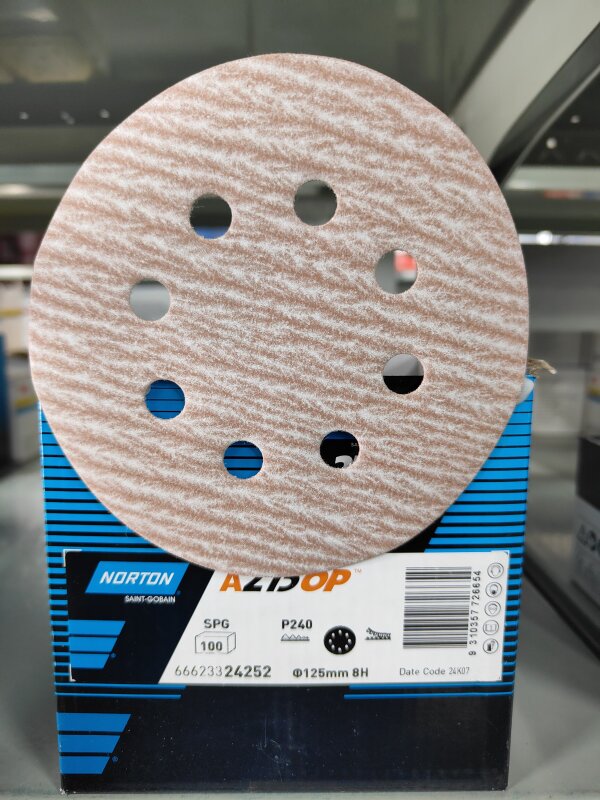 NO-FIL SPEED-GRIP DISCS A275 125MM X 8H P240