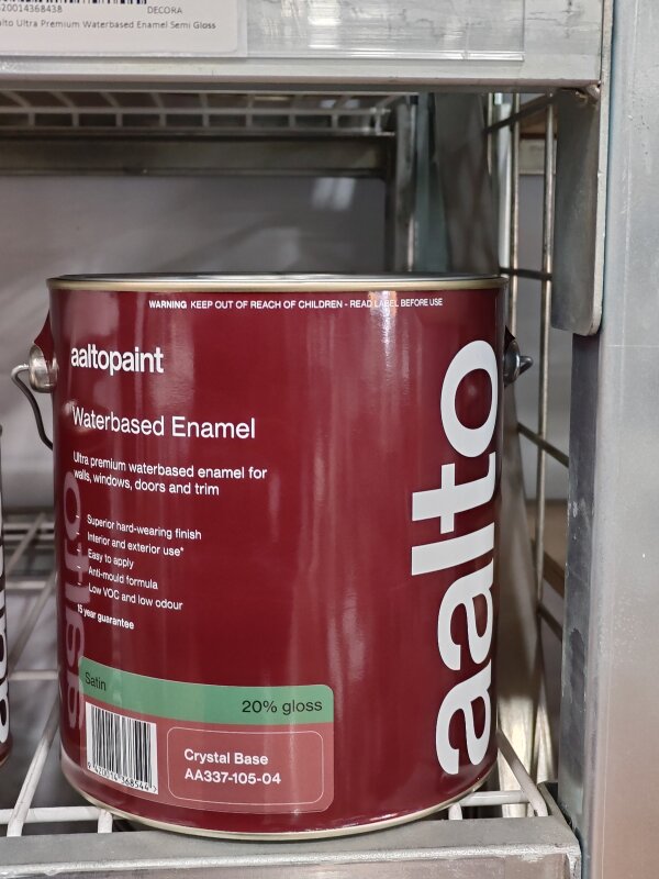 Aalto Ultra Premium Waterbased Enamel Satin Crystal Base 4L
