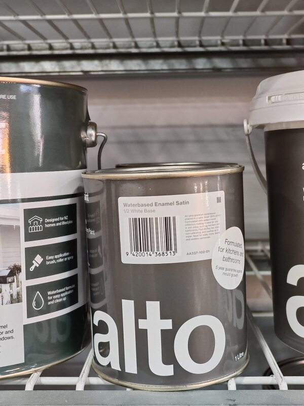 Aalto Ultra Premium Waterbased Enamel Satin 1/2 White 1L