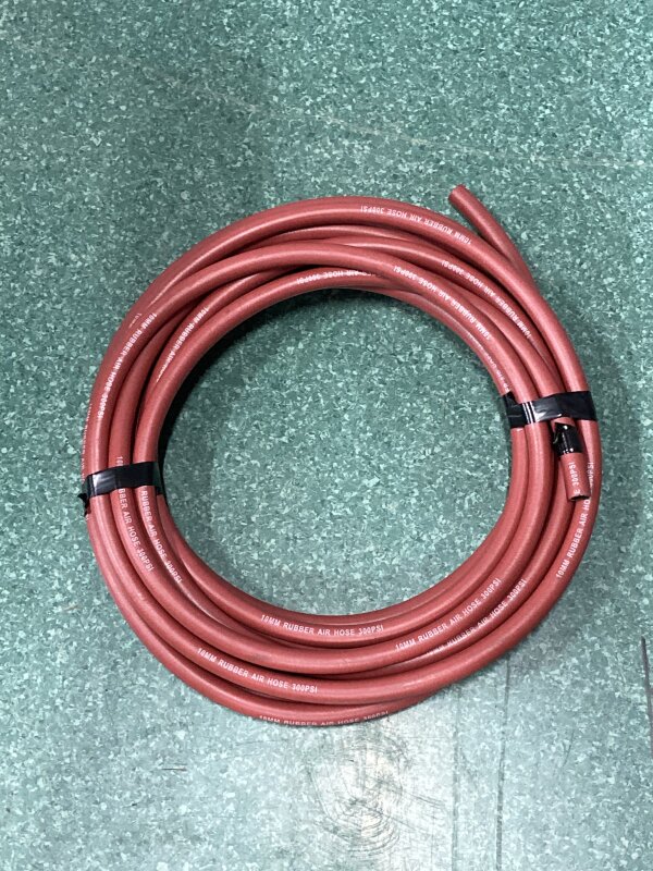 Red Rubber Air Hose - 10mm per metre