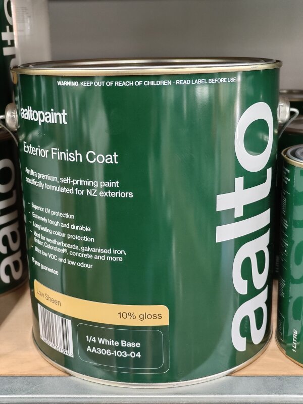 Aalto Ultra Premium Exterior Low Sheen 1/4 White Base 4L