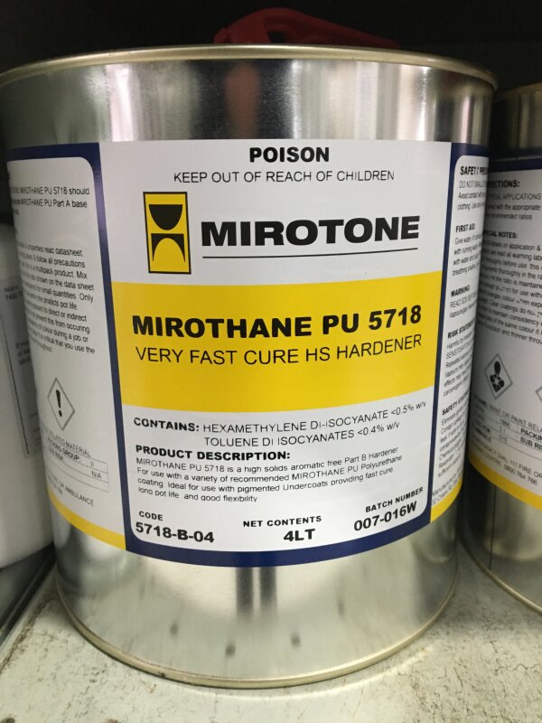 MI Mirothane PU 5718 V/Fast HS Hardener 4L