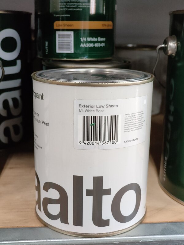 Aalto Ultra Premium Exterior Low Sheen 1/4 White Base 1L