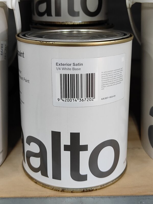 Aalto Ultra Premium Exterior Satin 1/4 White Base 1L