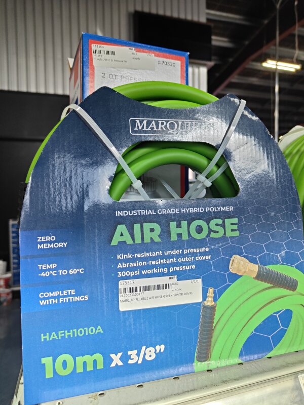 MARQUIP FLEXIBLE AIR HOSE GREEN 10MTR 10MM