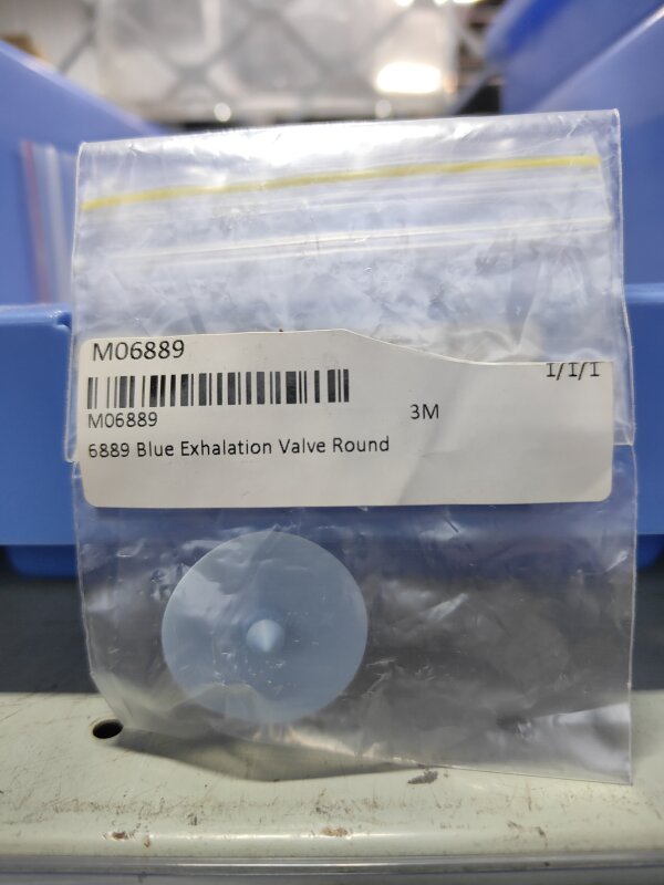 6889 Blue Exhalation Valve Round