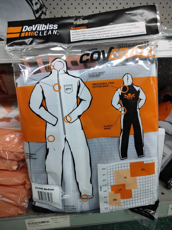DEVILBISS COVERALLS MEDIUM