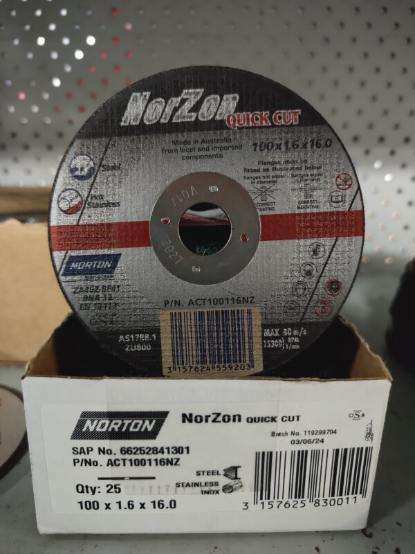 NO Metal Cut Off Wheel 100x1.6x16