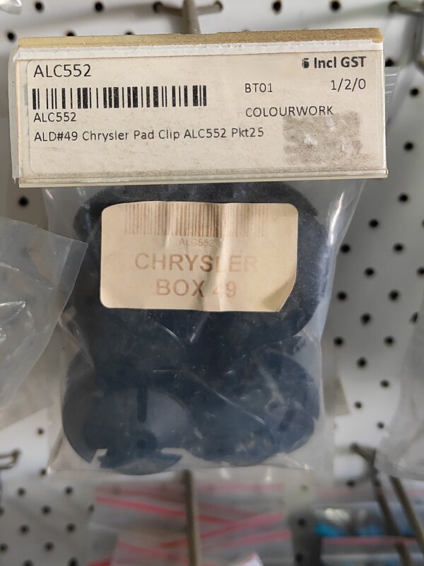 ALD#49 Chrysler Pad Clip ALC552 Pkt25