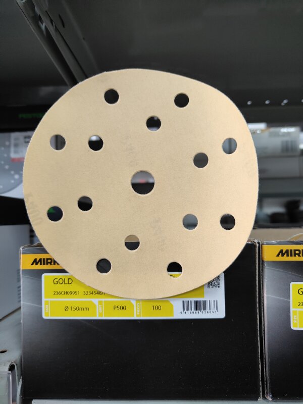GOLD 150MM GRIP 121H P500/EACH