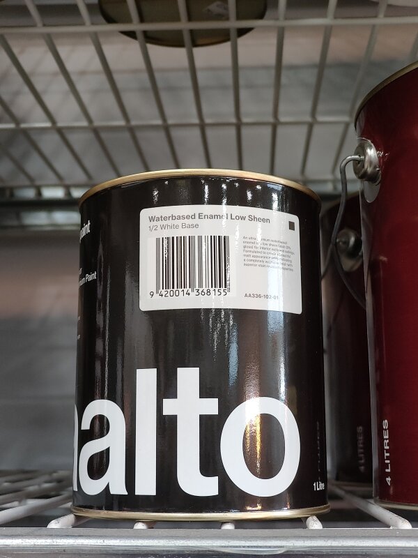 Aalto Ultra Premium Waterbased Enamel Low Sheen 1/2 White 1L