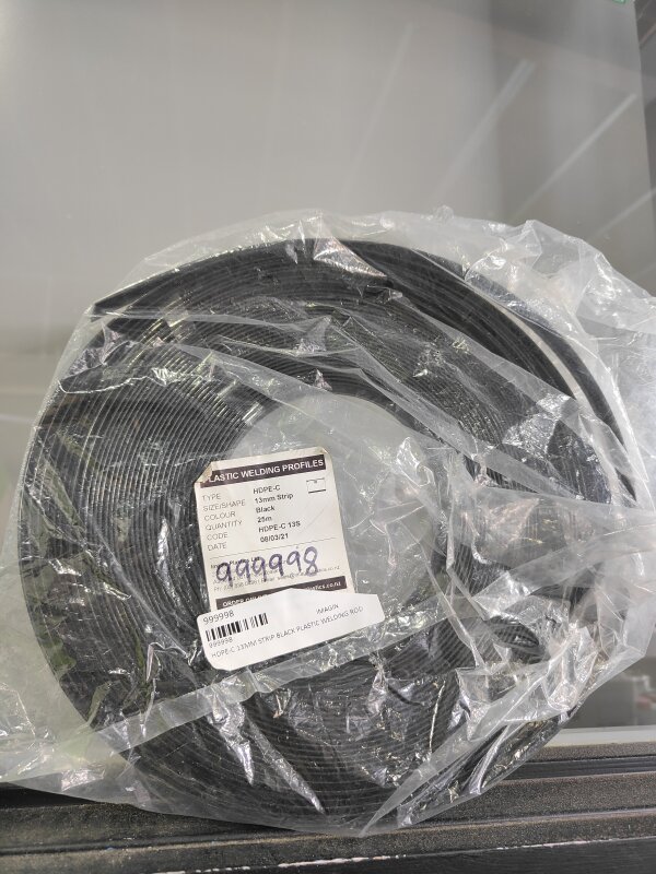 HDPE-C 13MM STRIP BLACK PLASTIC WELDING ROD