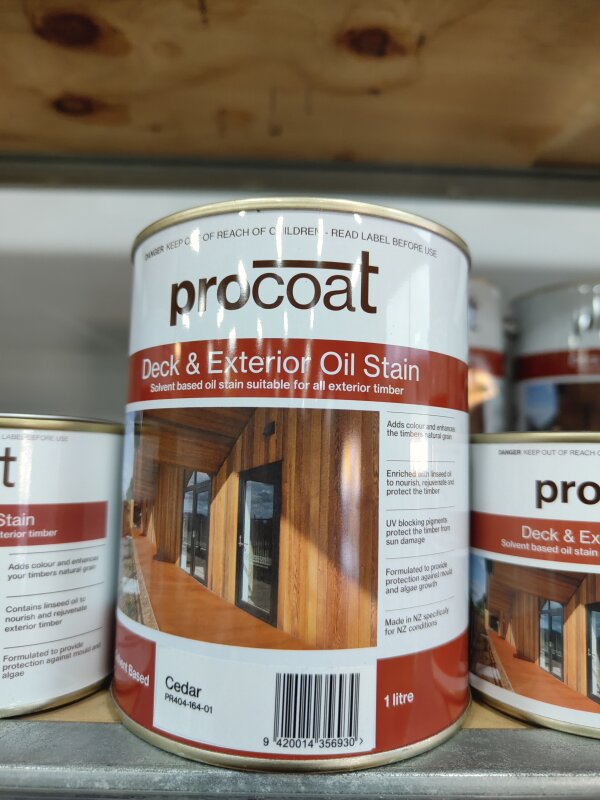 Procoat OB Deck & Exterior Oil Stain Natural Cedar 1L