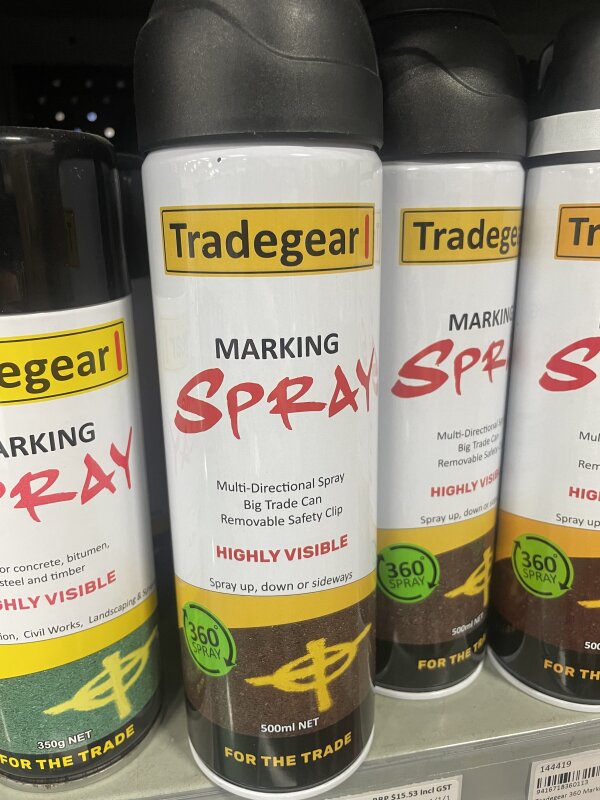 Tradegear 360 Marking Spray Black 500g