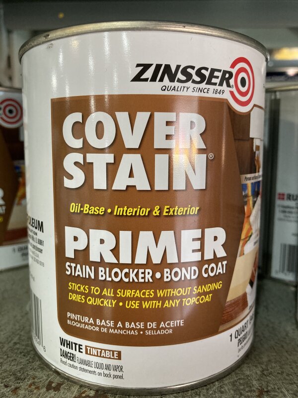 Zinsser Cover Stain Primer Sealer 946ml 1ltr