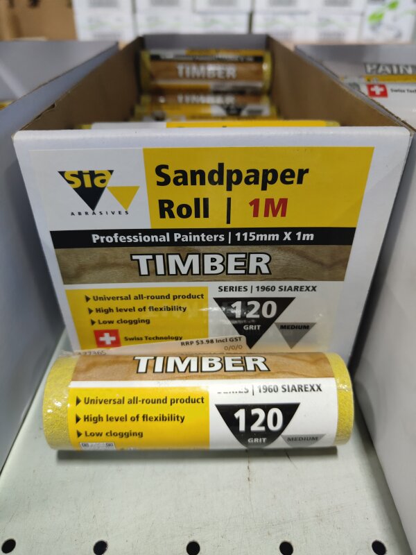 SIA ABRASIVE ROLL 1960 P120 TIMBER 1M