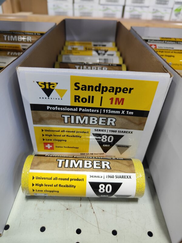 SIA ABRASIVE ROLL 1960 P80 TIMBER 1M