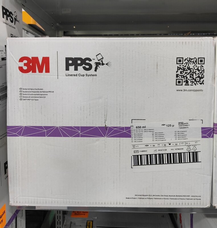 3M PPS 125 MICRON LINER CUP SYSTEMS KIT 650ML 26026