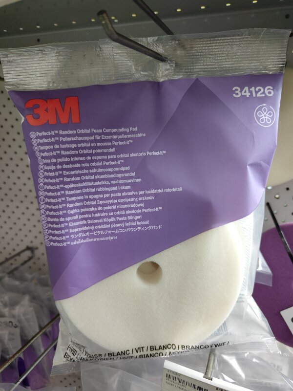 3M RANDOM ORBITAL FOAM COMPOUNDING  PAD 150MM 2 PKT 34126