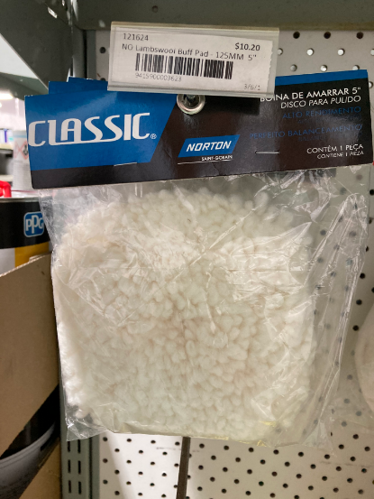 NO Lambswool Buff Pad - 125MM  5