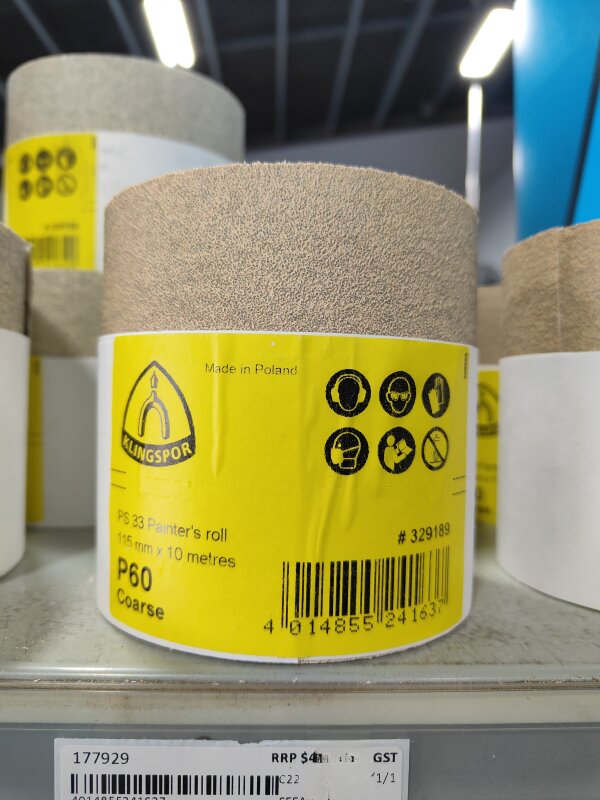 60G PS33 ZINC STEARATE 115X10 ROLL KLINGSPOR