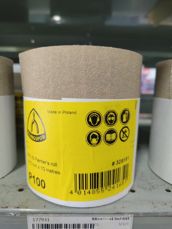 100G PS33 ZINC STEARATE 115X10 ROLL KLINGSPOR