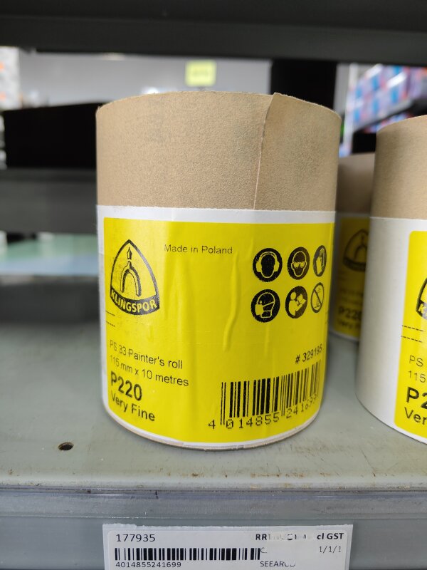 220G PS33 ZINC STEARATE 115X10 ROLL KLINGSPOR