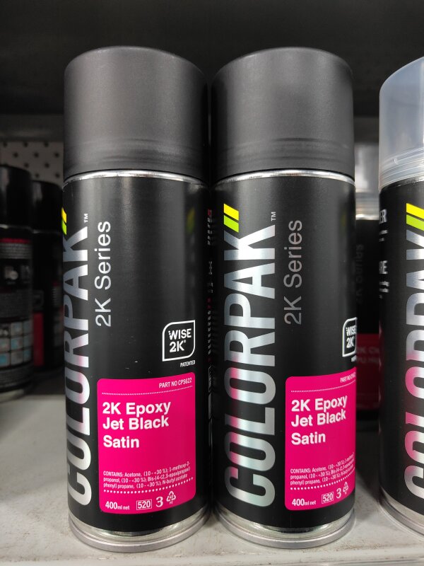 CP 2K EPOXY TOP COAT JET BLACK SATIN 400ML AEROSOL