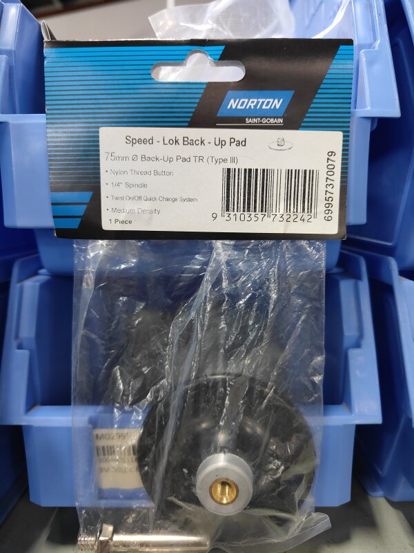 NO Speed-Lok Back-Up Pad 75mm TypeIII