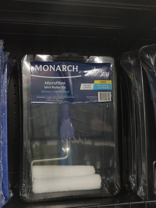 Monarch 4PCE Microfibre 10mm Mini Roller Kit 160mm
